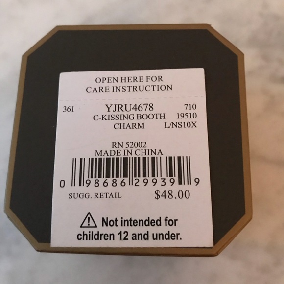 ❤️Juicy Couture 👄 Kissing Booth Ticket Charm - Picture 5 of 5